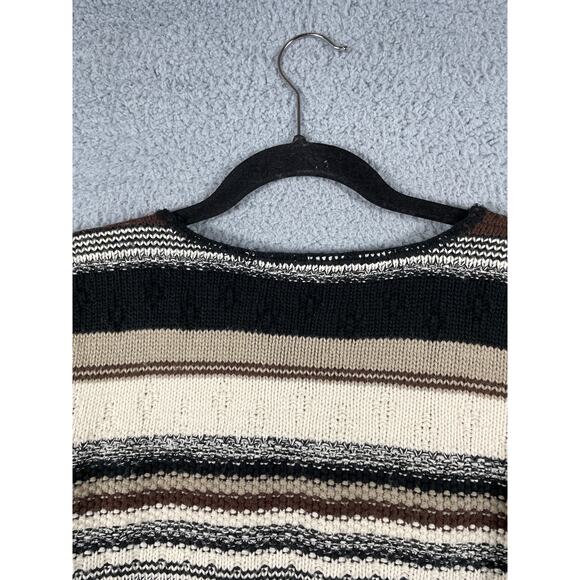 Reba Rose Womens Button Front Knit Cardigan Sweater Stripe - Picture 7 of 10